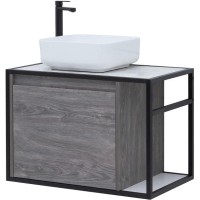 Тумба под раковину Aquanet Nova Lite Loft 75L 261654 подвесная Дуб рошелье МДФ / ЛДСП