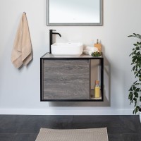 Тумба под раковину Aquanet Nova Lite Loft 75L 261654 подвесная Дуб рошелье МДФ / ЛДСП