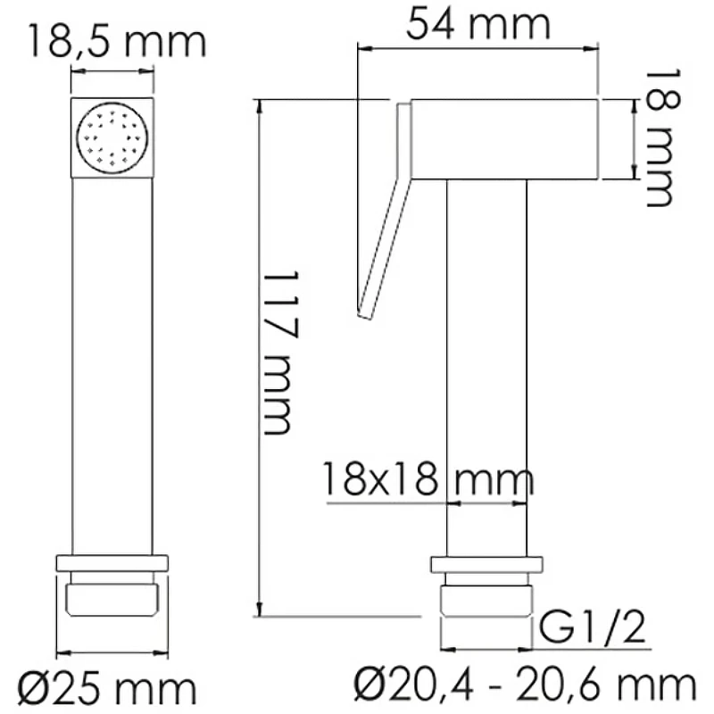 Гигиенический душ WasserKRAFT A136 Хром