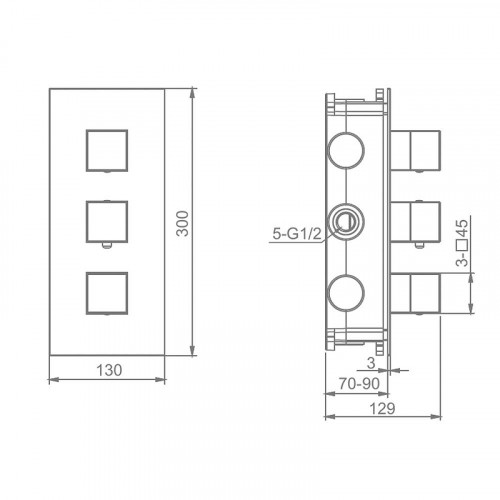 Смеситель для душа Raglo R02.263.03 цвет Золото матовое