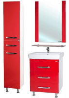 Зеркало Bellezza Рокко 80 4613713030033 с полкой Красное