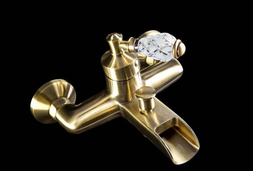Смеситель для ванны Boheme Vogue Crystal 203-CRST Бронза латунь на стену
