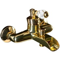 Смеситель для ванны Boheme Vogue Crystal 213-CRST Золото латунь на стену