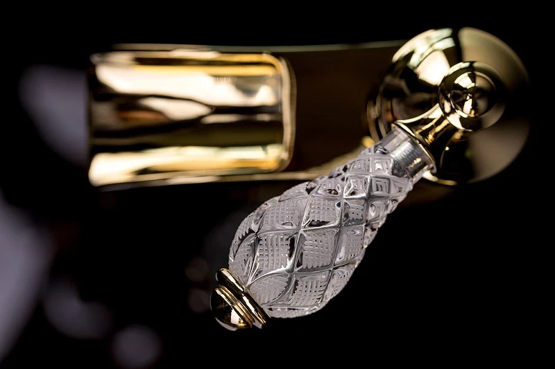 Смеситель для ванны Boheme Vogue Crystal 213-CRST Золото латунь на стену