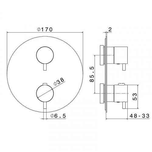 Смеситель для душа Newform X-Steel 316 69663EX.50.050 с термостатом цвет Inox