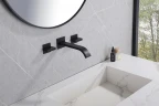 Смеситель для раковины Abber Wasserfall AF8612B Черный матовый латунь встраиваемый