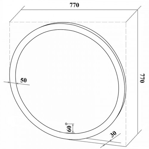 Зеркало Runo Руан 75 00-00001291 с подсветкой с сенсорным выключателем стекло