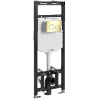 Инсталляция WasserKRAFT Alme 15TLT.010.ME.PG02 для унитаза с клавишей смыва Золото