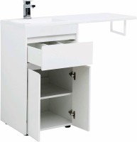 Тумба с раковиной Aquanet Токио 110 L 239204 Белая МДФ / ЛДСП