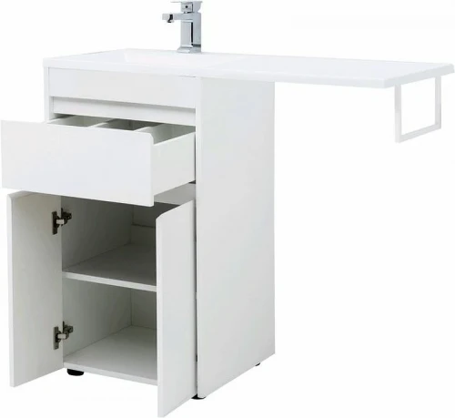 Тумба с раковиной Aquanet Токио 110 L 239204 Белая МДФ / ЛДСП