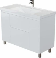 Тумба с раковиной Aquanet Nova Lite 2.0 110 377647 цвет Белый глянец