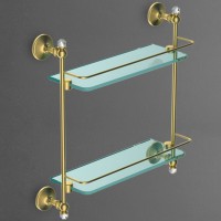 Стеклянная полка Art&amp;Max Antic Crystal AM-E-2682BSJ-Do Золото
