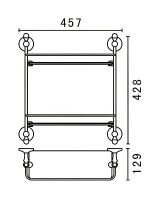 Стеклянная полка Art&amp;Max Antic Crystal AM-E-2682BSJ-Do Золото
