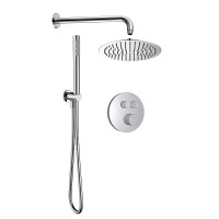 Душевая система AQUAme AQM8405CR с термостатом цвет Хром