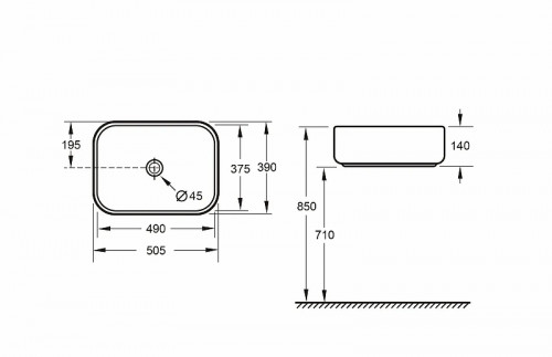 Раковина-чаша Splendy Bliss 51 BL10550T0NW цвет Белый