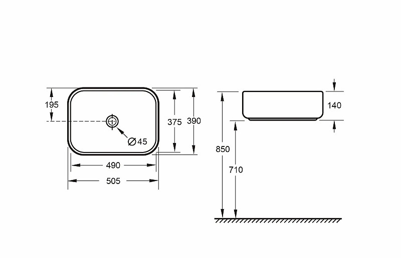 Раковина-чаша Splendy Bliss 51 BL10550T0NW цвет Белый