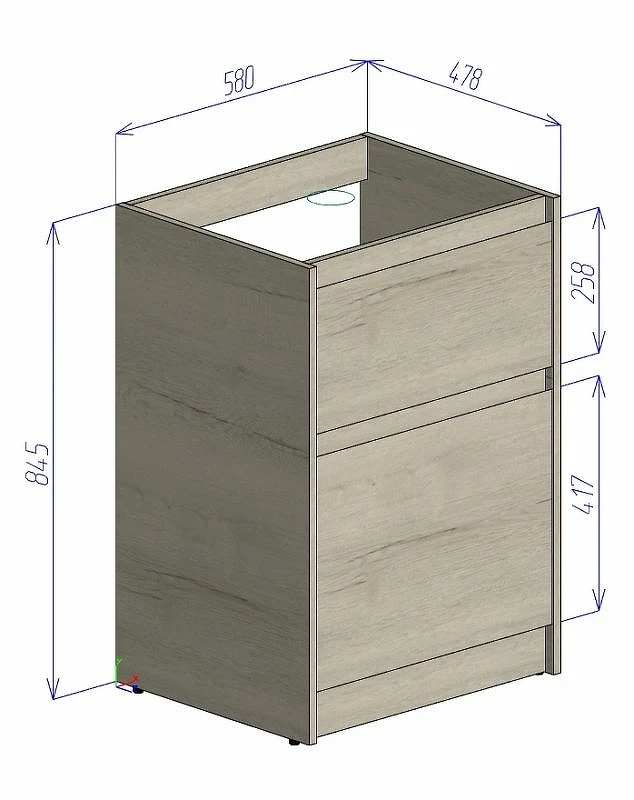 Тумба под раковину BelBagno Kraft 120 KRAFT-LVD-580/1200-2C-PIA-RNN Rovere Nebrasca Nature МДФ / ЛДСП