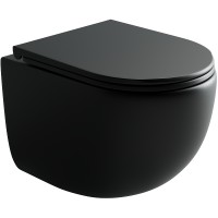 Унитаз Ceramicanova UP Rimless CN4007MB подвесной Черный матовый с сиденьем Микролифт фарфор подвесной