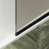 Шторка на ванну Maybah Glass MGV-147-6у 640x1400 в узком профиле Черный стекло бронзовое