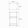 Стеклянная полка WasserKRAFT K-4033 Хром