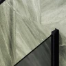 Шторка на ванну Maybah Glass MGV-604-6 400x1400 поворотная на монопетле Черный стекло графитовое матовое