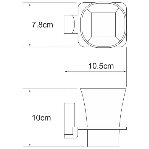 Стакан для зубных щеток WasserKRAFT Leine K-5028W Хром