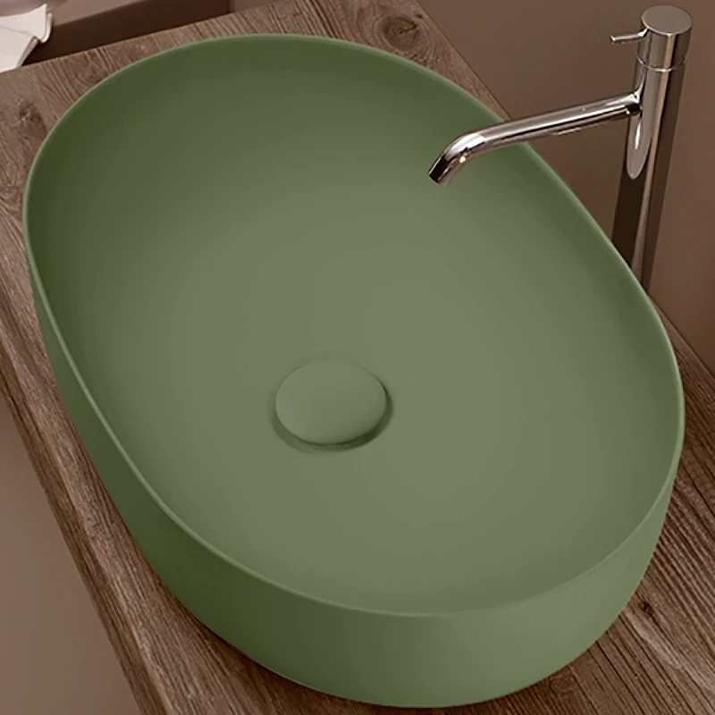 Раковина-чаша Kerasan Nolita 60 534311 Verde фарфор накладная