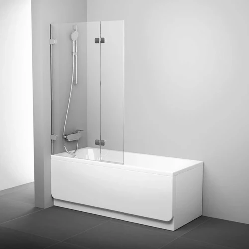 Шторка на ванну Ravak Brilliant BVS2-100 L 7ULA0A00Z1 профиль Хром стекло Transparent