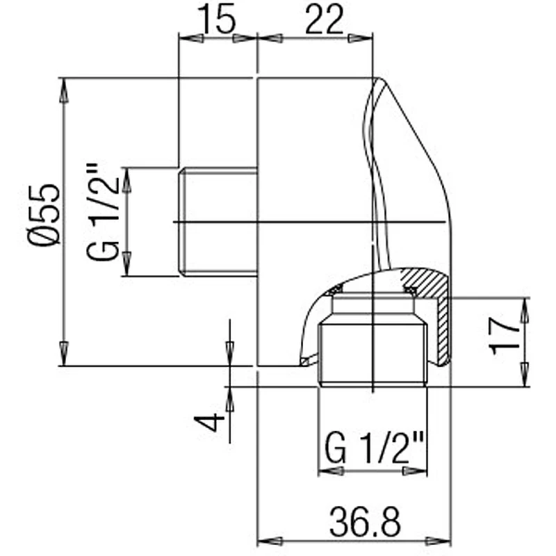 Шланговое подключение Paini Lux 50CR503LP Хром
