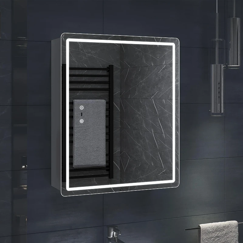 Зеркальный шкаф Vigo Geometry 50 455 с подсветкой цвет Белый