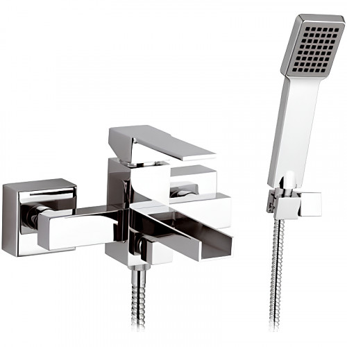 Смеситель для ванны Remer Qubica Cascata QC02 Хром латунь на стену