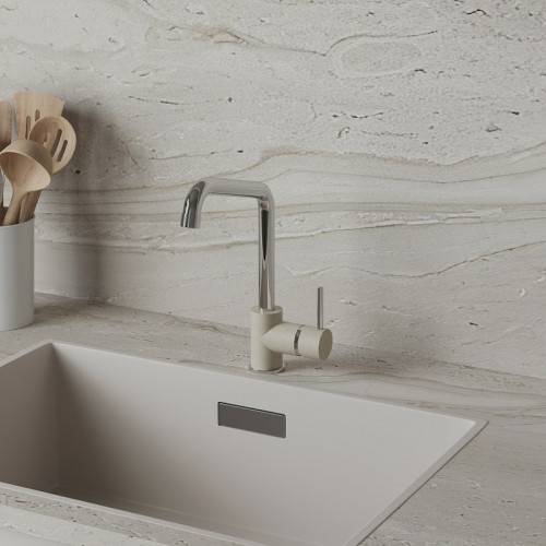 Смеситель для кухни Paini Cox 7894572CR599H1KM Бежевый матовый Хром