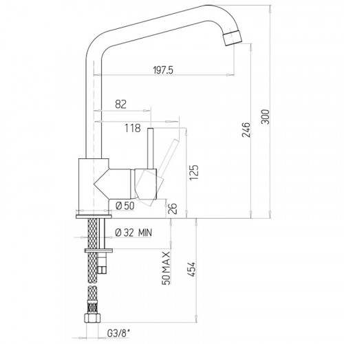 Смеситель для кухни Paini Cox 7894572CR599H1KM Бежевый матовый Хром