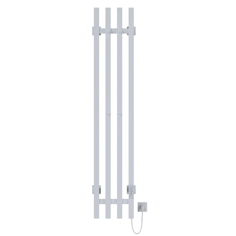 Электрический полотенцесушитель Mixline Moon 120х15 557164 с крючками цвет Белый матовый