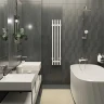 Электрический полотенцесушитель Mixline Moon 120х15 557164 с крючками цвет Белый матовый