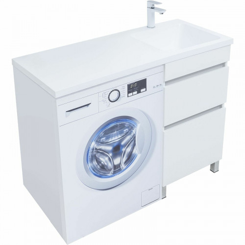 Тумба под раковину Aquanet Вега 110 329123 Белый глянец МДФ / ЛДСП