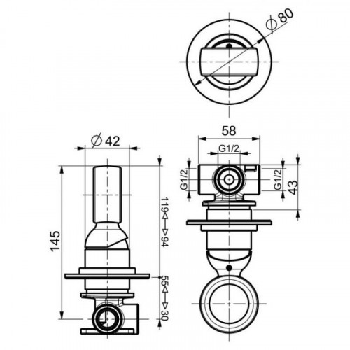 Смеситель для душа Webert Opera OA880101980 Розовое золото встраиваемый
