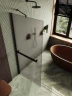 Душевая перегородка Maybah Glass MGD-710-6ш 1090x1950 в широком профиле Черный стекло бронзовое матовое