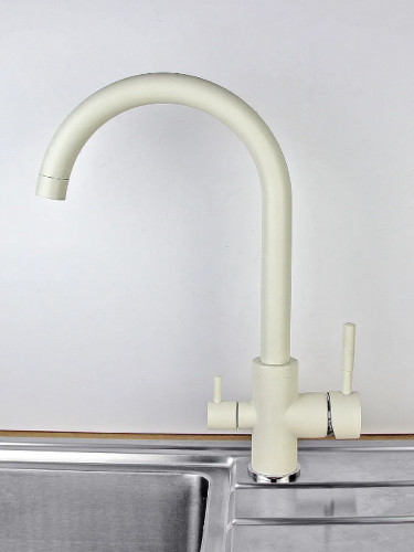 Смеситель для кухни Viko V-5144 Белый латунь