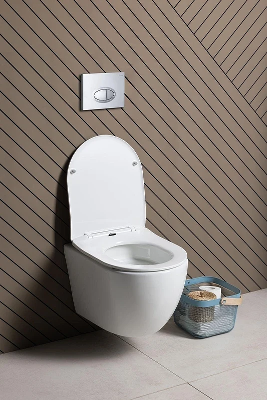 Унитаз Aquanet Cetus 3.0 Tornado 348005 подвесной цвет Белый с сиденьем Микролифт
