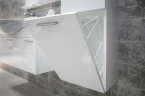 Шкаф пенал Aquaton Инди 34 1A188603ND010 подвесной с бельевой корзиной Белый МДФ / ЛДСП