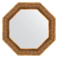 Зеркало Evoform Octagon 74х74 BY 7379 в багетной раме - Вензель бронзовый 101