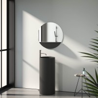 Зеркало Evoform Shadow d70 BY 0562 с металлической полочкой - Черный цвет стекло