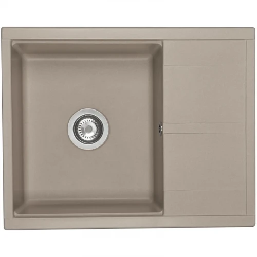 Кухонная мойка Aquaton Делия 65 1A718632DE250 Серый шелк искусственный камень (литьевой мрамор) встраиваемый