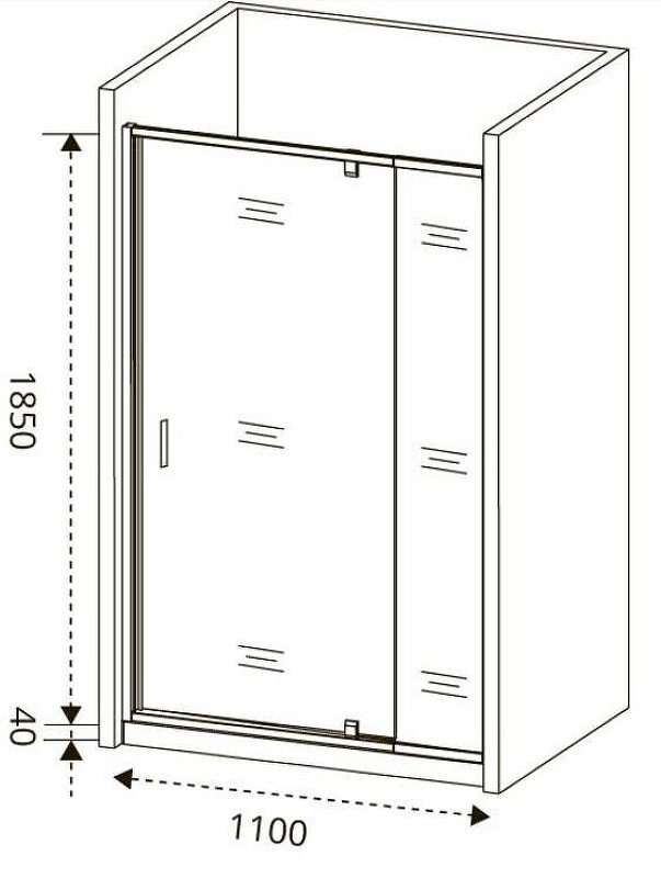 Душевая дверь Good Door Orion WTW-PD-110-C-CH 110 профиль Хром стекло прозрачное