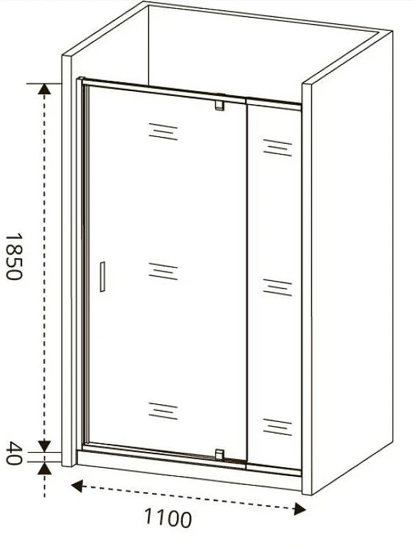 Душевая дверь Good Door Orion WTW-PD-110-C-CH 110 профиль Хром стекло прозрачное