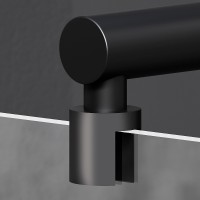 Душевая перегородка AM.PM X-Joy 90 W94WI-90-F1-BTE профиль Черный стекло прозрачное