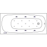 Акриловая ванна Whitecross Layla Slim 170x75 0122.170075.100.RELAX.GL с гидромассажем