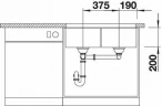 Кухонная мойка Blanco Subline 350/350-U 523574 Антрацит искусственный камень (литьевой мрамор) встраиваемый
