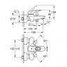Смеситель для ванны Grohe Eurostyle 33591003 Хром латунь на стену